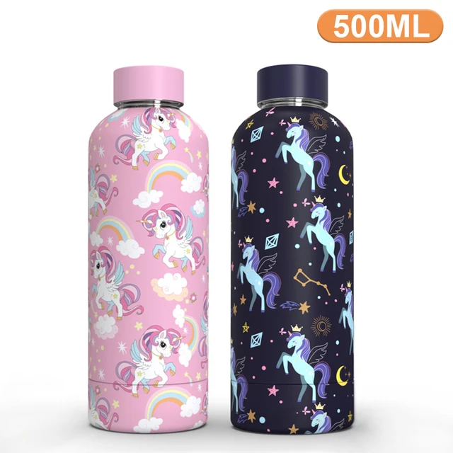 Personalised Unicorn Water Bottle, Unicorn School Bottle, Kids Unicorn Drink  Bottle, Girls School Flask, Kids Children Student Drinks Cup 