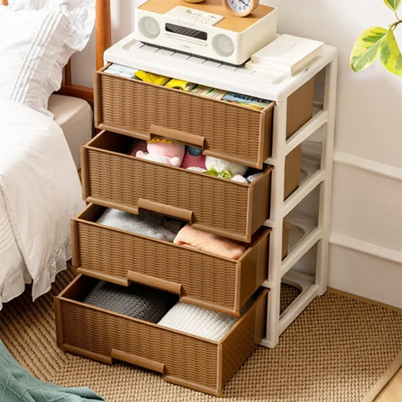 

ECHOME Storage Box Installation Free Dustproof Folding Plastic Household Wardrobe for Organizing Clothes Multi-layer Equipment