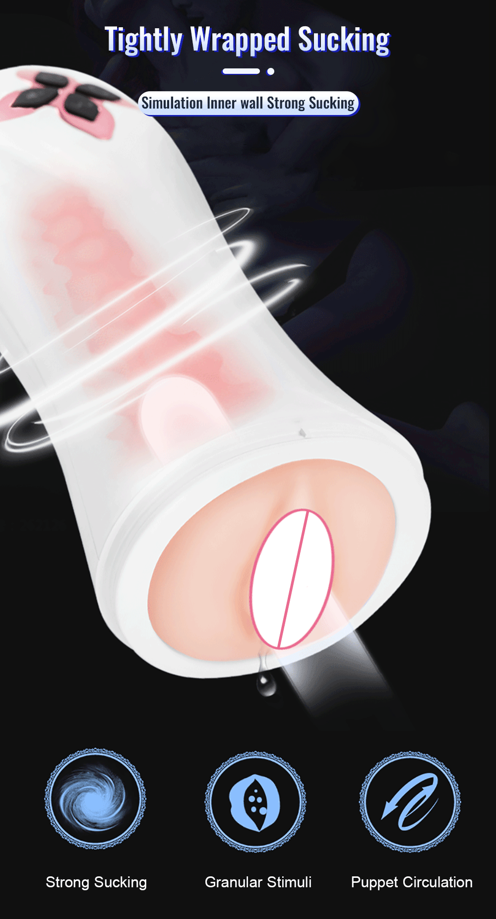 Automatic Masturbator for Men Sucking Vibrating Real Pussy Blowjob Machine Male Sex Toy Men Masturbation Cup Adult Goods for Men