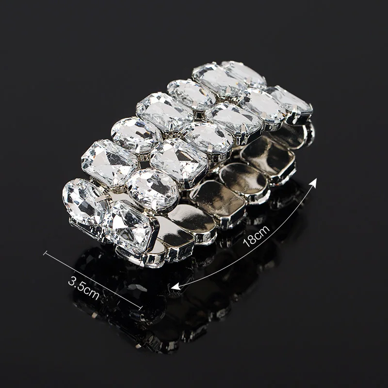 Fashion Ladies Stretch Bracelet Exquisite Crystal Girl Bracelet Jewelry Wedding Bridal Jewelry Accessories Gifts 5