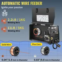 250Amp MIG Welder 3 in 1, 220V Flux Core Gas Solid Wire IGBT Inverter Welding Machine with Torch, Digital MIG Lift TIG Stick 2