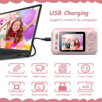 Kids 180° Rotating Lens Camera | 2.4" HD Screen Mini Digital Cam with 16 Filters for Students & Toddlers - Image 3