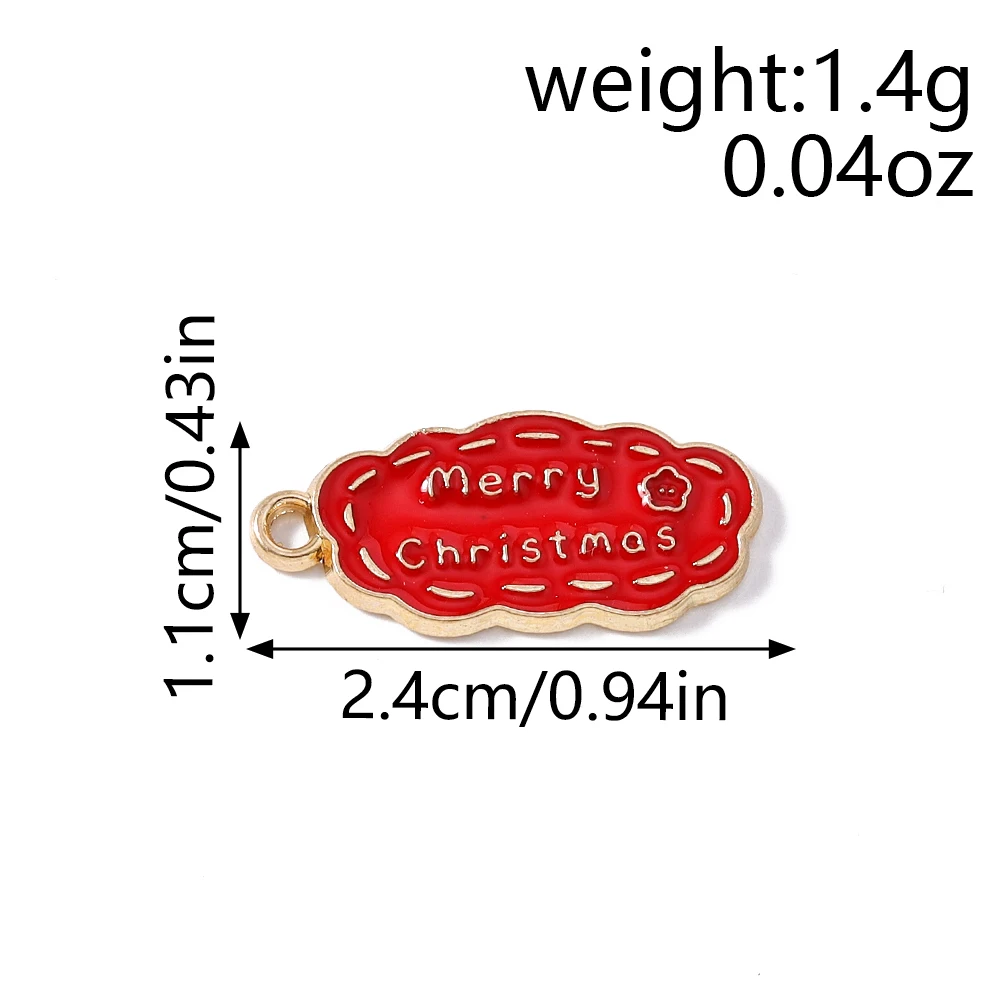 Leslie 10 Stück/Lot Emaille Weihnachten LKW Charms für Ohrringe Weihnachtsbaum Schneemann Schneeflocke Schneemann Charms DIY Schmuckherstellung – Detail 15