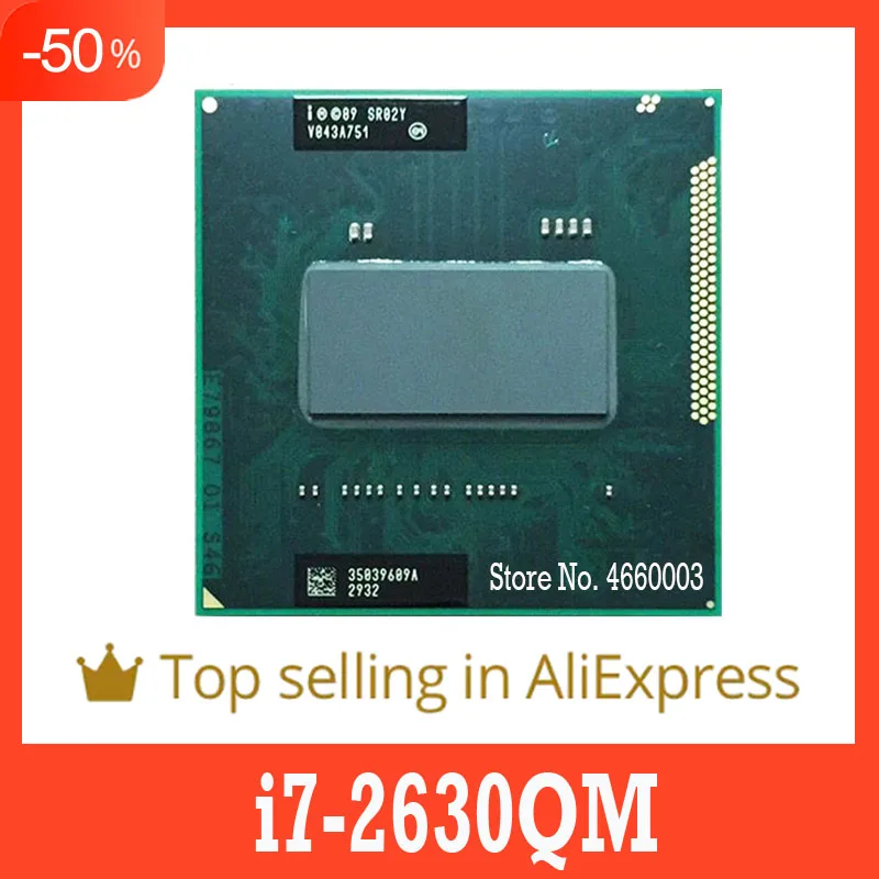 40% скидка i7-2630QM ЦП 2 ГГц 6 Мб разъем G2 мобильный процессор i7 2630QM SR02Y оригинальный