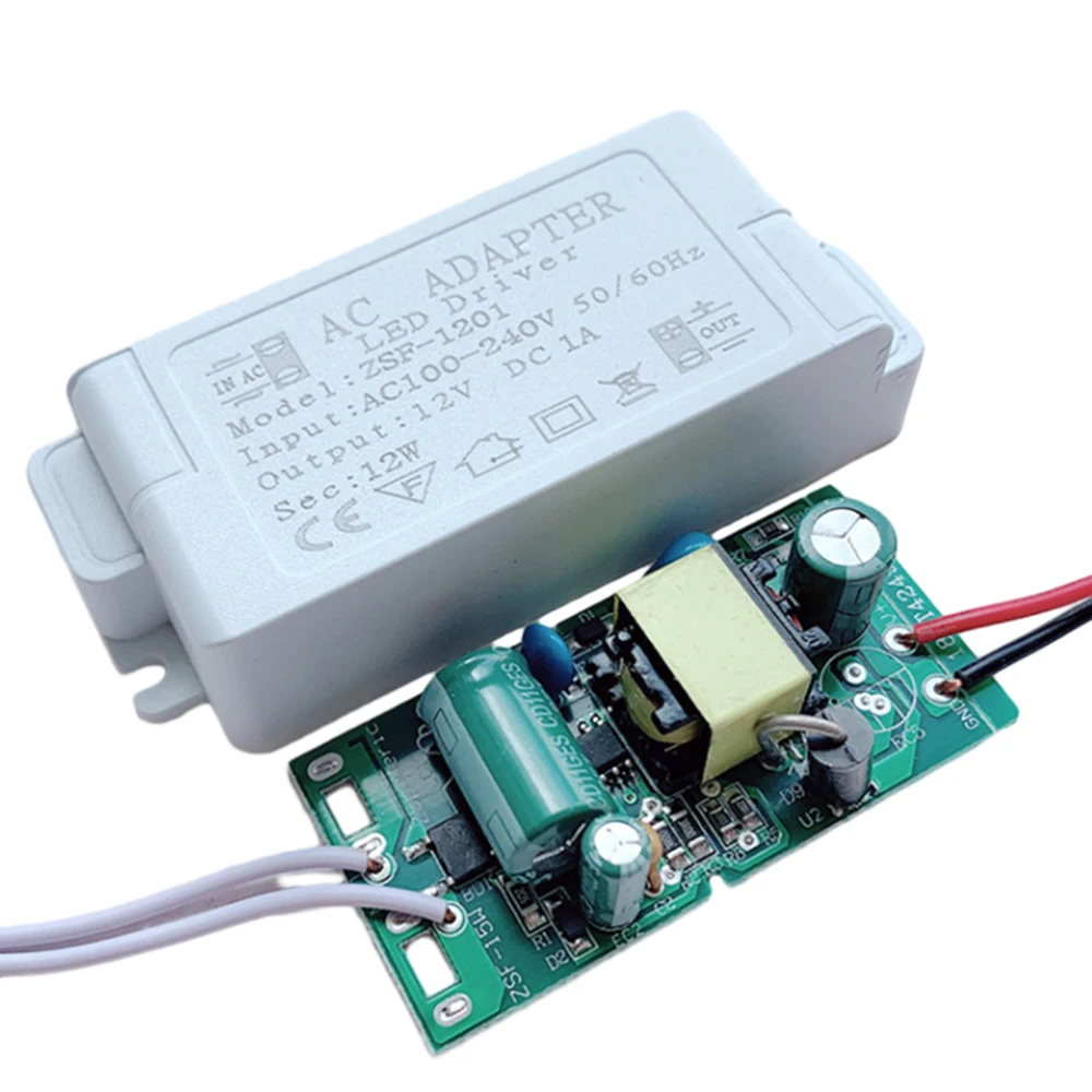 12V 6/12/18/24/36/48/60W LED Driver Tensão constante Condução Fonte de alimentação 0.5/1/1.5/2/3/4/5A Fonte de alimentação Transformadores de iluminação