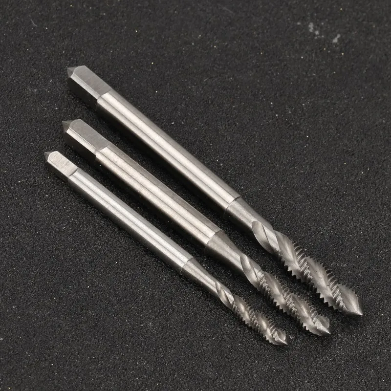 XCAN DIN371 기계 탭 강화 생크 M3/M4/M5/M6/M8/M10/M12/M14 나선형 그루브 미터 나사 탭 나사 탭 드릴 핸드 툴