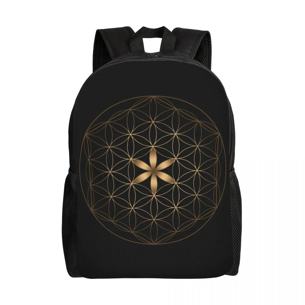 

Customized Flower Of Life Backpack Women Men Fashion Bookbag for College School Sacred Geometry Mandala Bags