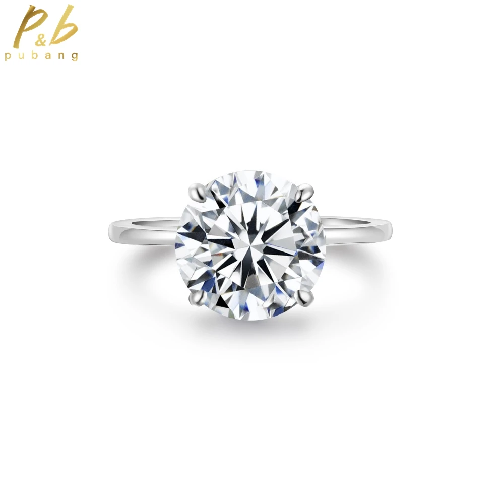 

PuBang for Women Gift VVS Gemstone Created Moissanite Fine Jewelry Real 925 Sterling Silver Sparkling Wedding Ring Drop Shipping