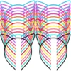 24 Pcs Cat Ear Headband Plastic 12 Colors Halloween Hair Accessories Headbands Fashion for Teens Ears Party Child Miss 1