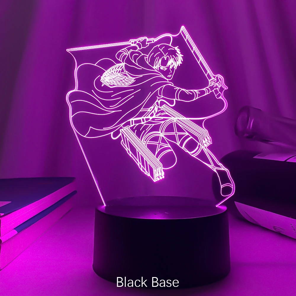 night table lamps Newest Acrylic 3d Lamp Levi Ackerman Attack on Titan for Home Room Decor Light Child Gift Levi Ackerman LED Night Light Anime cool night lights Night Lights