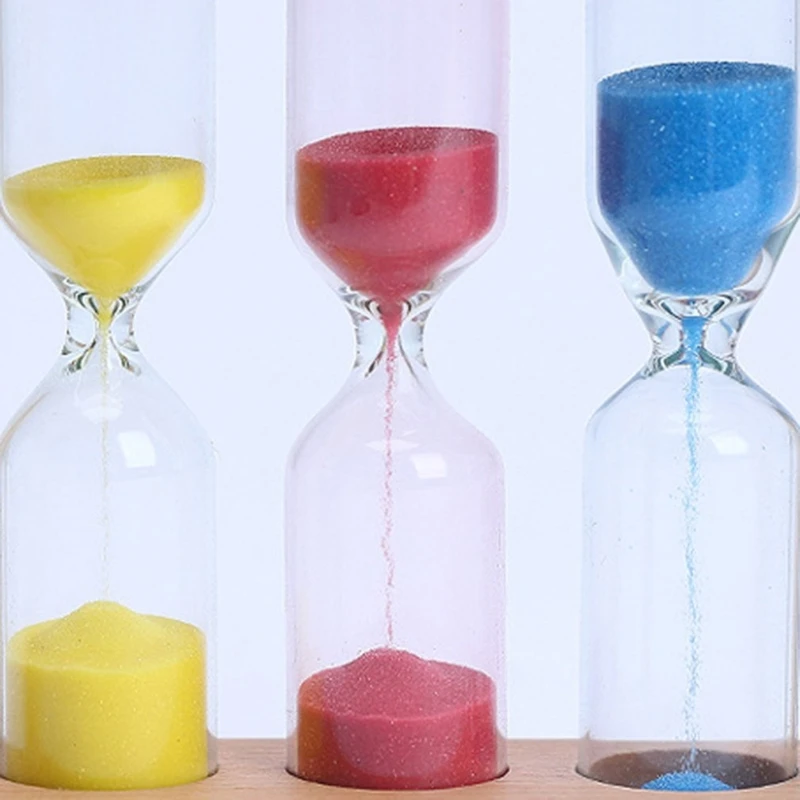 1/3/5 Minutes Modern Wooden Hourglass Sand Clock Mini Home Decoration Creative Timers Sandglass Kids Toothbrush Timer Timekeeper 3
