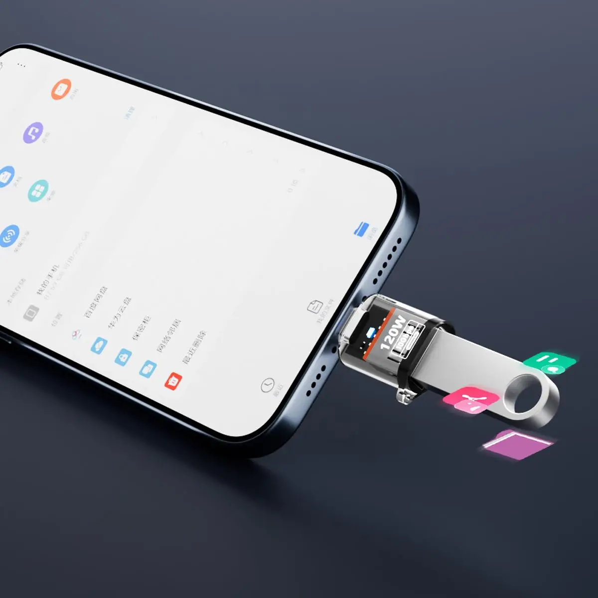 2개입 USB to USB C 어댑터 10Gbps, PD 120W 타입-C(수) to USB-A(암) 어댑터 데이터 전송 및 고속 충전 (노트북, 휴대폰용)
