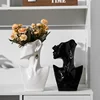 Modern Art Abstract Side Face Vase Head Ceramic Vase Dried Flowers Table Decoration Living Room Office Decoration Home Decor 1
