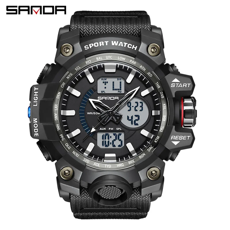 

Top Brand Luxury Watch for Men Sports Shockproof Waterproof LED Man Digital Wristwatch Military Quartz Electronic Watches 3132