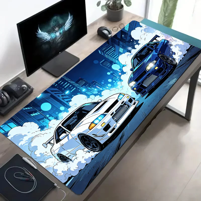 Supersized Sports Car Design Desk Mat – Non-Slip, Washable Mouse Pad