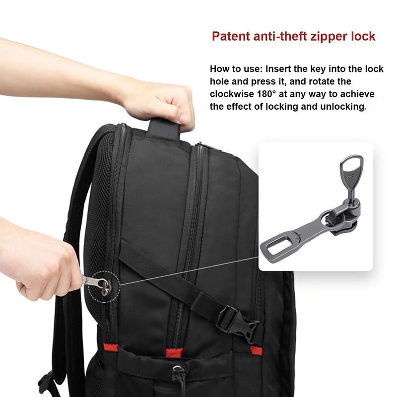 ravel 16 17.3 inch Laptop swiss Backpack USB Charging Anti-Theft Business Luggage Daypack for Men Women College School Bag 3