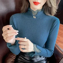 

Lace Half Turtleneck Sweater Women's Autumn and Winter 2022Women