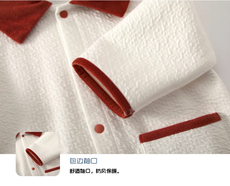 Baby-Strampler Neugeborenen-Overall ohne Knochenfutter Frühling und Herbst Weicher Woll-Romper Jacquard Säuglings- und Kinderbekleidung Dehnbarer Strampler – Detail 12