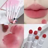Matte Lip Mud Air Cushion Lips Cream Brick Red Lip Glaze Powder  Lipstick Pen Non-Stick Cup Female Lip Tint Korean Makeup 1