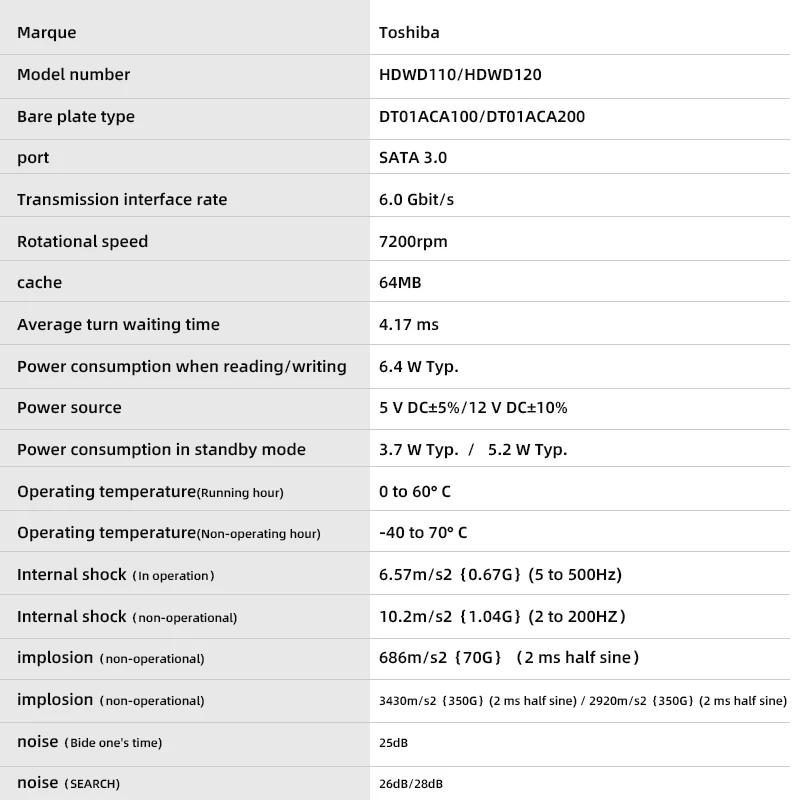 TOSHIBA PC  ϵ ̺, HDD 7200rpm SATA 6 Gb/s, 64 MB ĳ, 3.5 ġ HDWD110, P300
