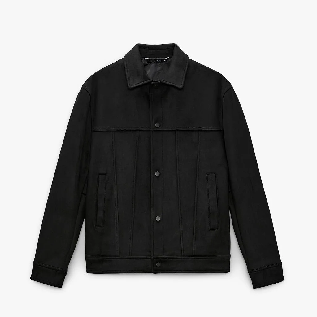 Suede Lapel Jacket for Men's Clothing, Worn Solid Color Slimming Outfit, 2023 New Men's Street Clothing Jacket Short Homme