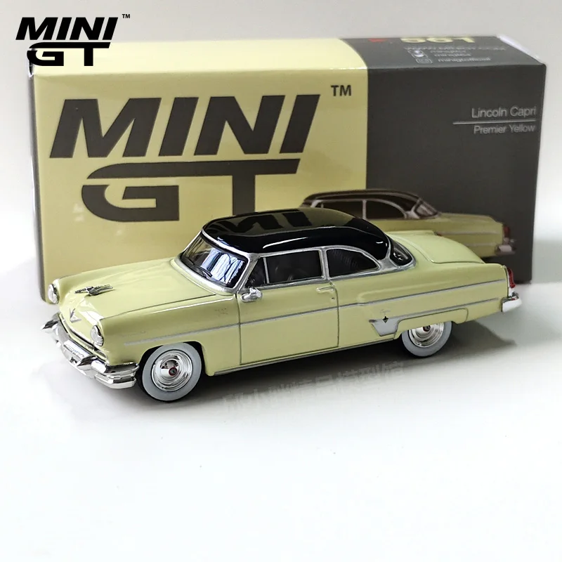 TSM MINI GT 1:64 #561 Lincoln Капри 1954 Premier желтая литая модель гоночного автомобиля, детские игрушки, подарок