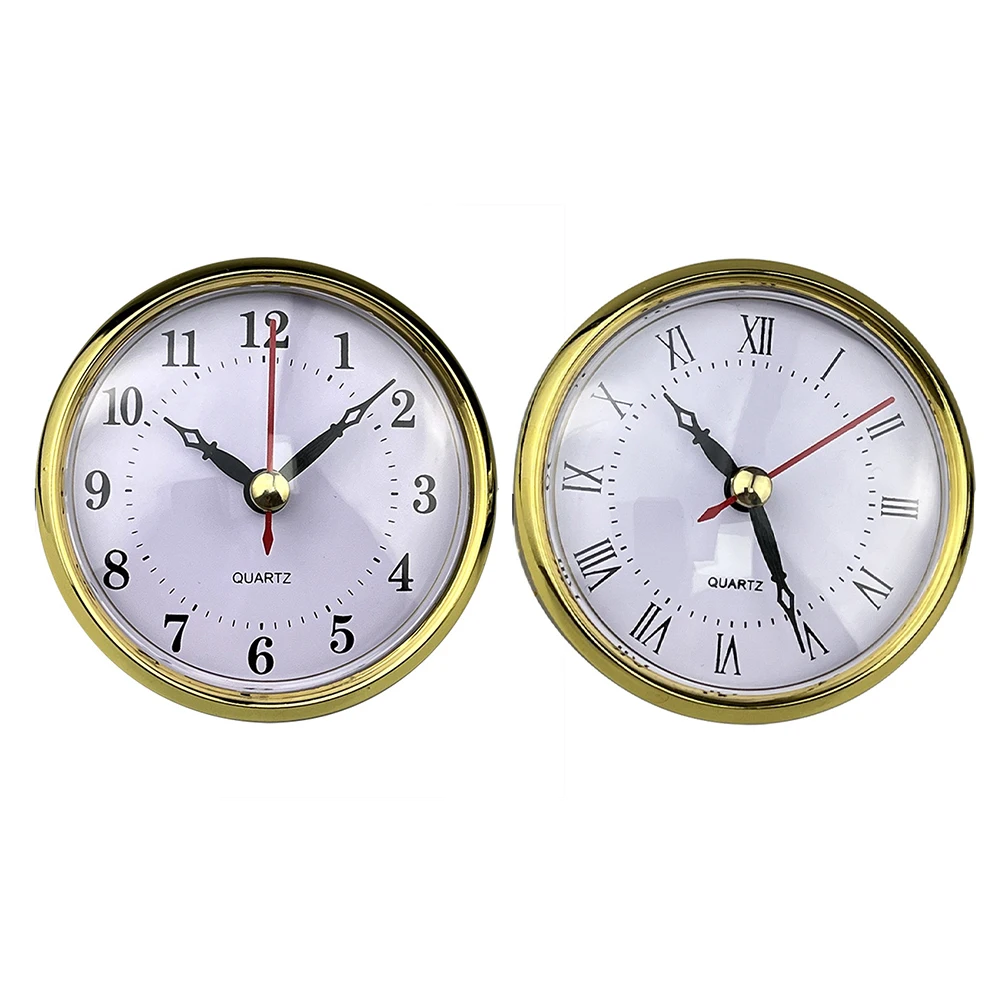 80MM Quartz Clock Insert Movement for DIY Projects with Arabic Numerals and Rubber Gasket for Crafts and Replacements