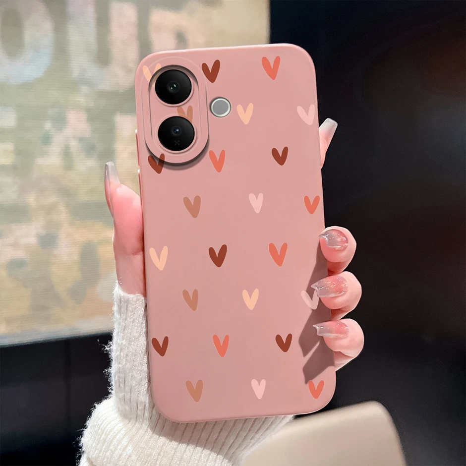 Cute Cartoon Kitten Heart Drop-Resistant Anti-Scratch Phone Cover