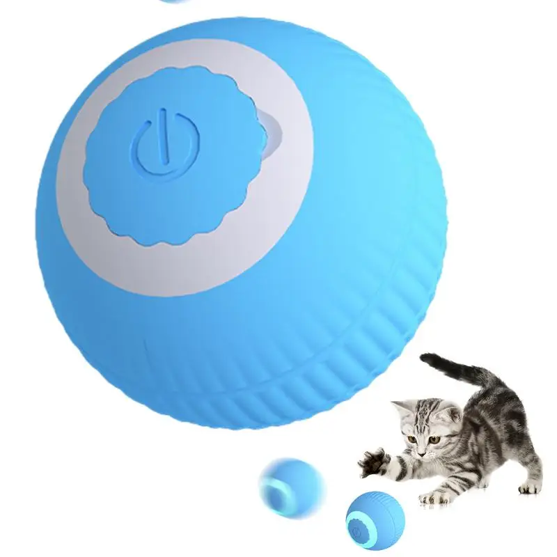 Electric Cat Ball Toys Automatic Rolling Smart Cat Toys Interactive for Cats Training Self-moving Kitten Toys for Indoor Playing cat scratcher rolling tunnel sisal ball trapped with 3 ball interactive training toys for cats pet toys funny toys