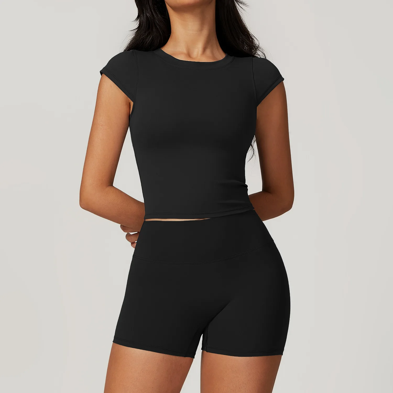 Yoga Sets Women Gym Clothes 2 piece Seamless Sports culottes Fitness Workout Sportswear Tennis Skirt Leggings Tank Shorts Suit