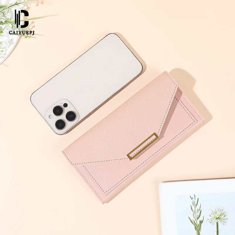 New Korean style Slim Card Wallet for Women - Retro Mini Multi-Function Organizer with Buckle, Thin Foldable Coin Purse cartera