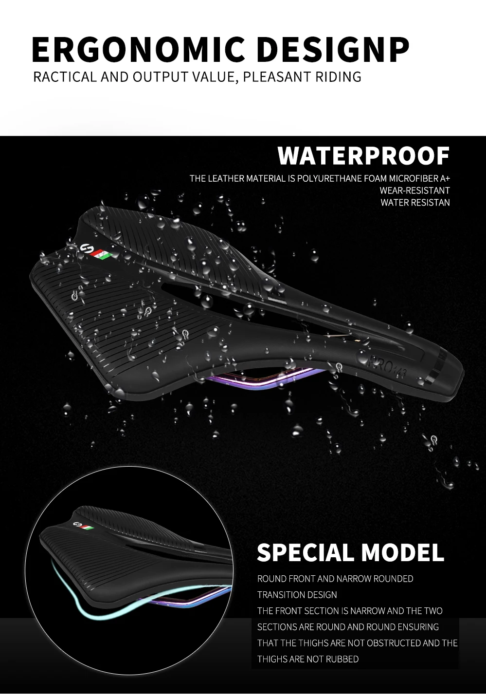 TOSEEK Racing Bicycle Saddle