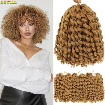 Wand Curl Crochet Braids Hair Jamaican Bounce Wand Curls Crochet Hair 8 Inch Synthetic Afro Crochet Braid Hair For Black Women 1
