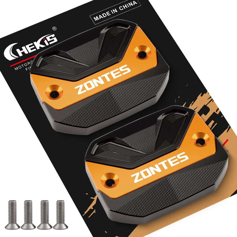 Chekis Is Suitable for Zontes 368g 368E 368K 368D 368m 501g Motorcycle Modification Parts, Brake Master Cylinder Cover, Aluminum Alloy Oil Tank Cover, Hydraulic Oil Tank Decorative Cover