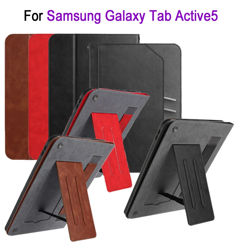 8'' Durable Tablet Cover with Stand & Wristband - TPU+PU Leather Protective Case