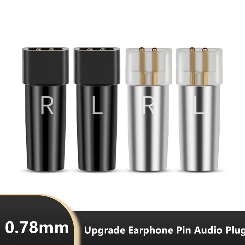 

2 Pin 0.78mm Headphone Plug Gold Plated Audio Jack For UE18PRO UE11PRO 10PRO 7PRO Upgrade Earphone Cable Connector Adapter DIY