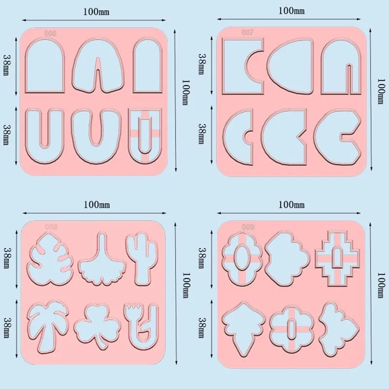 SNASAN Verschiedene Formen Polymer Clay Ohrringe Cutter Form Geometrie Tonform Polymer DIY Ton Schmuck Werkzeug – Detail 2