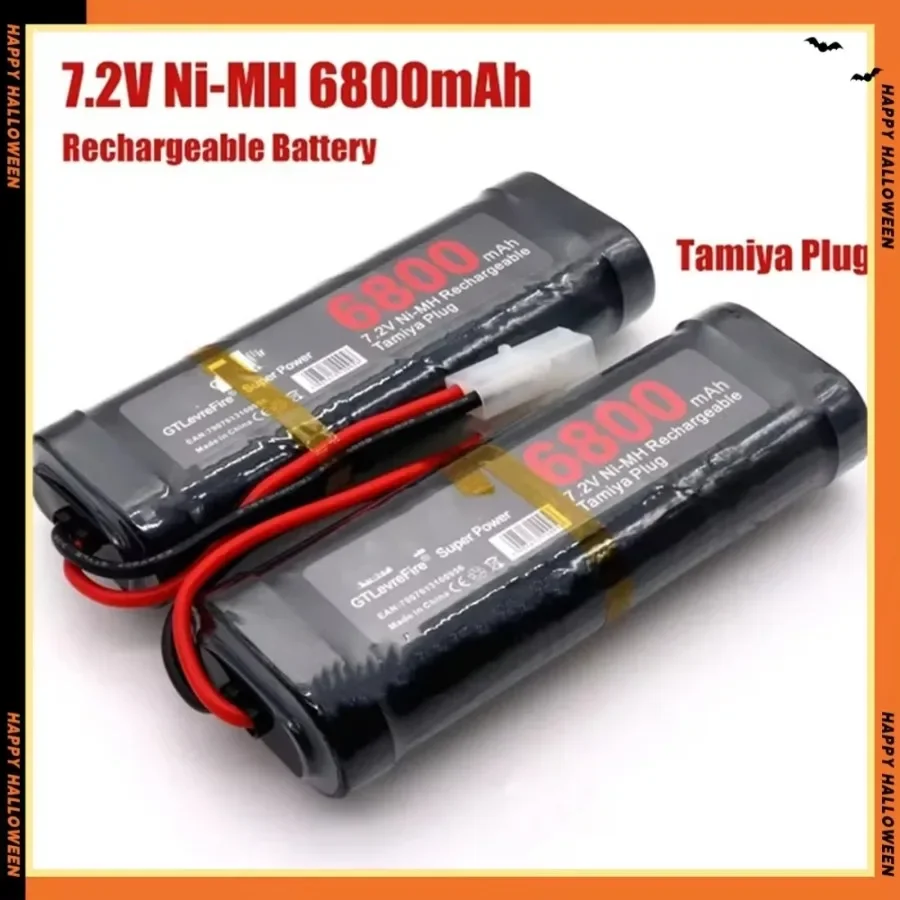 7.2V battery 6800mAh NiMH battery pack RCcar truck Bugibot tank ni mhBattery with Tamiya Connectors power supply