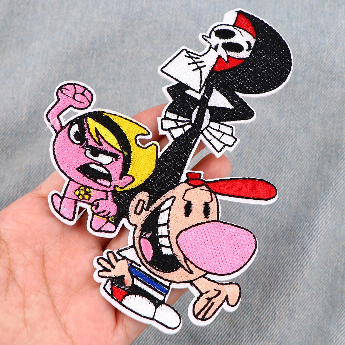 

Cartoon Cute Things Iron On Patches On Clothes Stripes DIY Embroidered Patches For Clothing Patches Badges Accessory