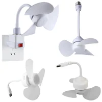 Modern LED Ceiling Fan E27 Base/USB Indoor Ceiling Fan Light Hose Extender Small Ceiling Fan Light for Bedroom Living Room 1