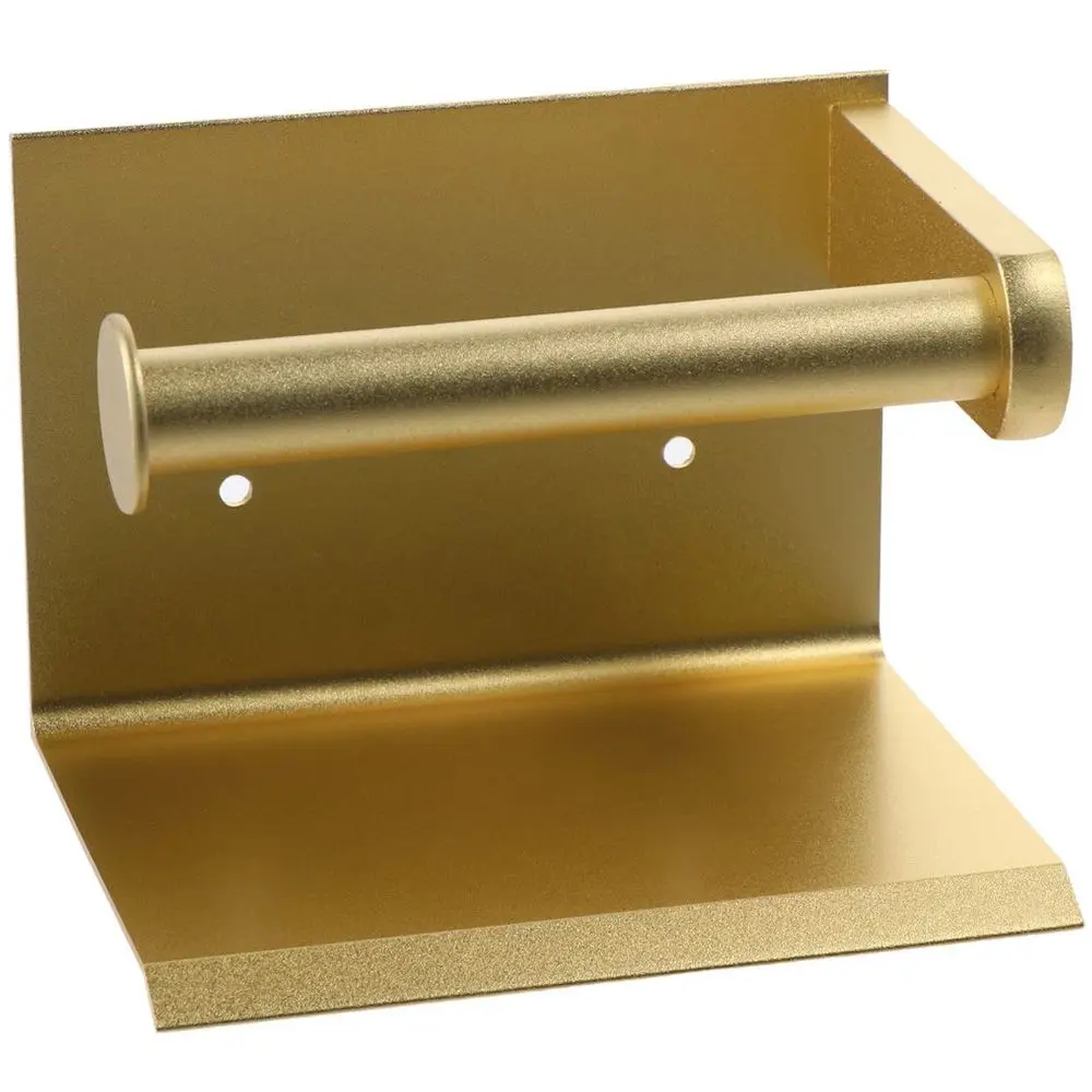 Toilet Paper Holder Antique Brushed Gold with Phone Shelf 304 Stainless Steel Tissue Roll Holder Tissue Bathroom