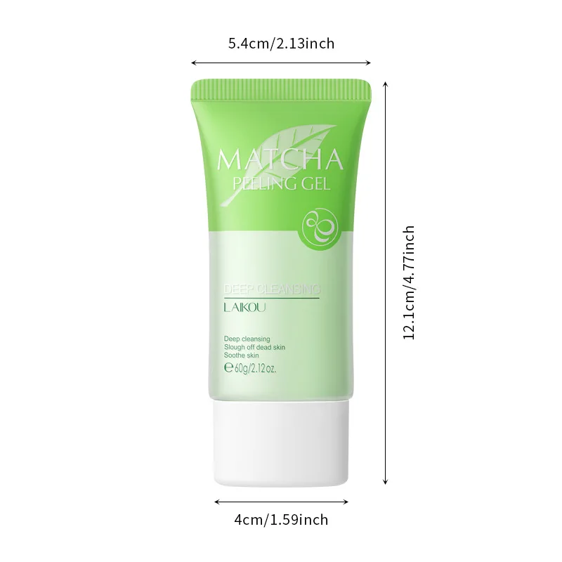 Matcha Peeling Gel Gentle Oil Control Body Face Scrub Cleansing Pores Treatment Acne Remove Blackhead Facial Exfoliation Gel 6