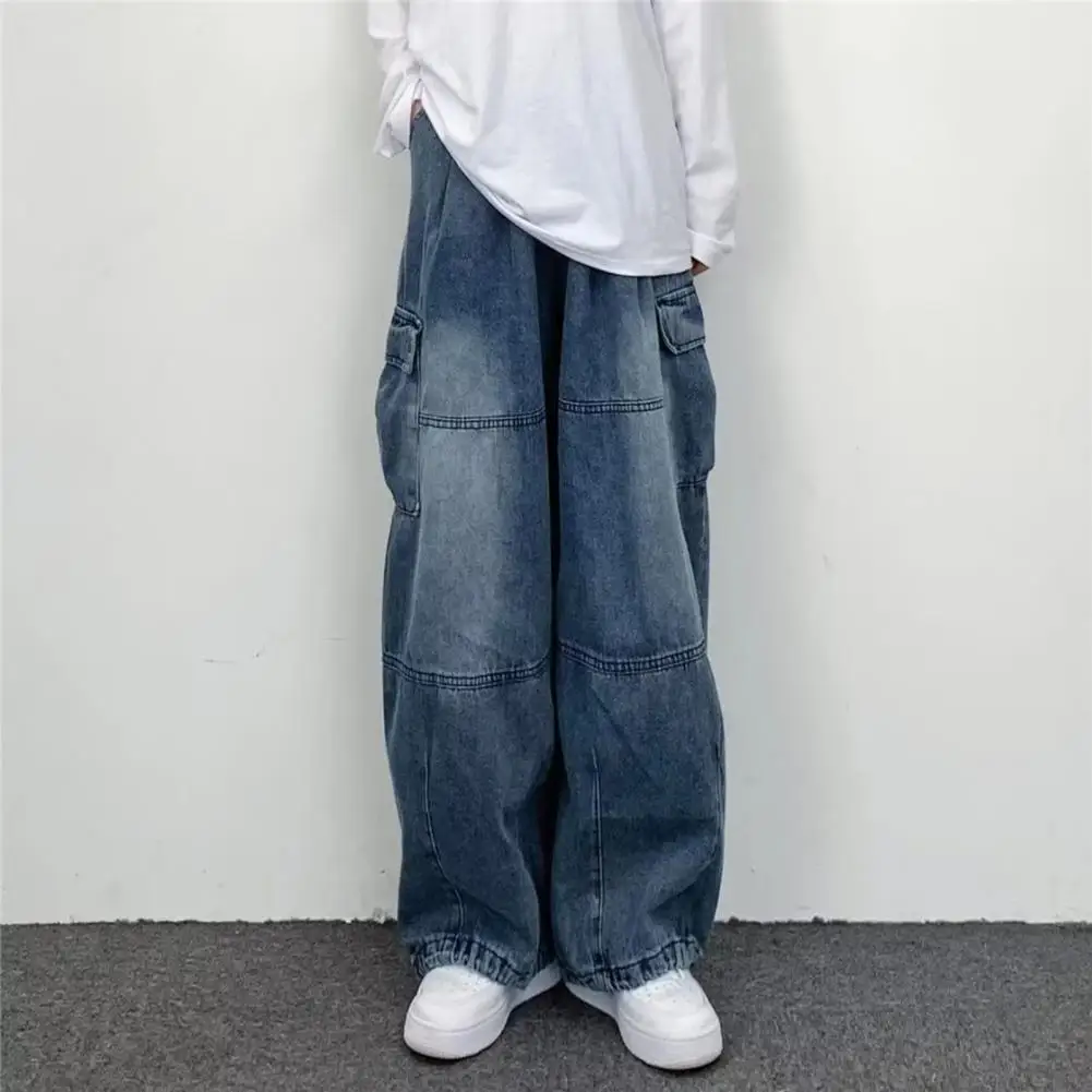 

Women’s Vintage Y2K Baggy Cargo Jeans High Waisted Straight Wide Leg Pants Denim Trousers Fairy Grunge Alt Clothes Streetwear