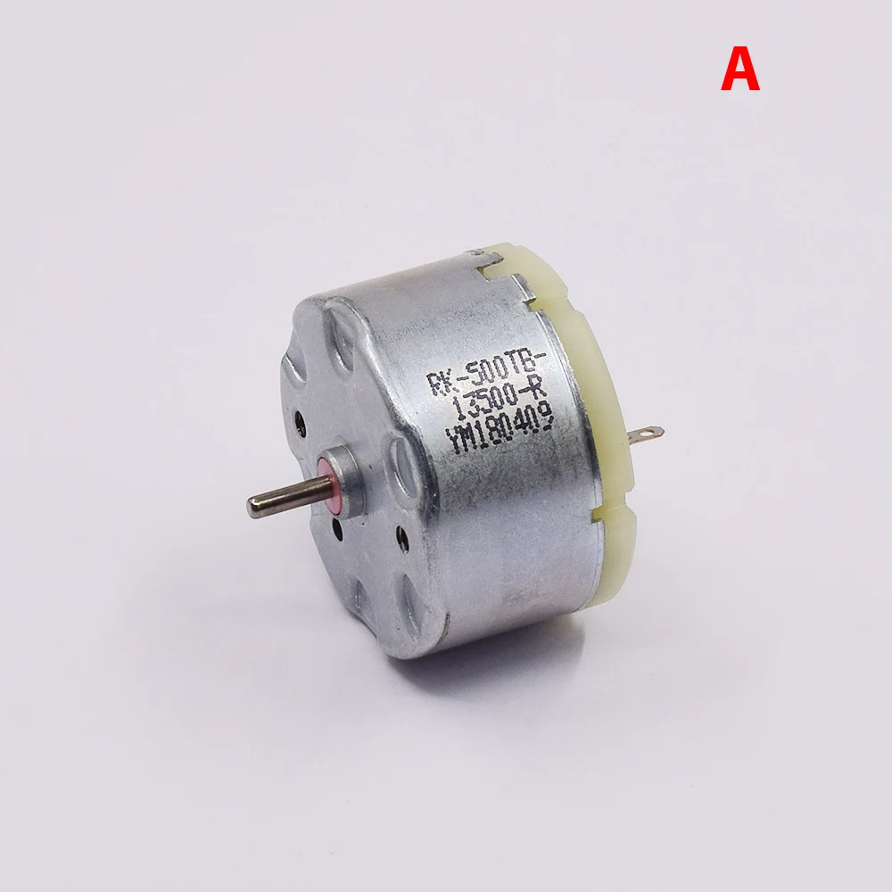 RK-500TB-13500 Micro Motore DC6V-12V 5600RPM Rotondo 32mm Spazzatrice Robot Pulitore Carbone Spazzolato RC500 Motore Elettrico - immagine 2