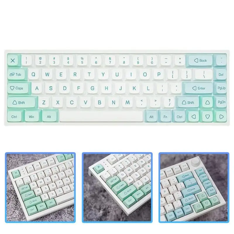 keycaps bpt xda cristal de gelo hortelã keycap inglês personalizado tampa da chave mecânica para