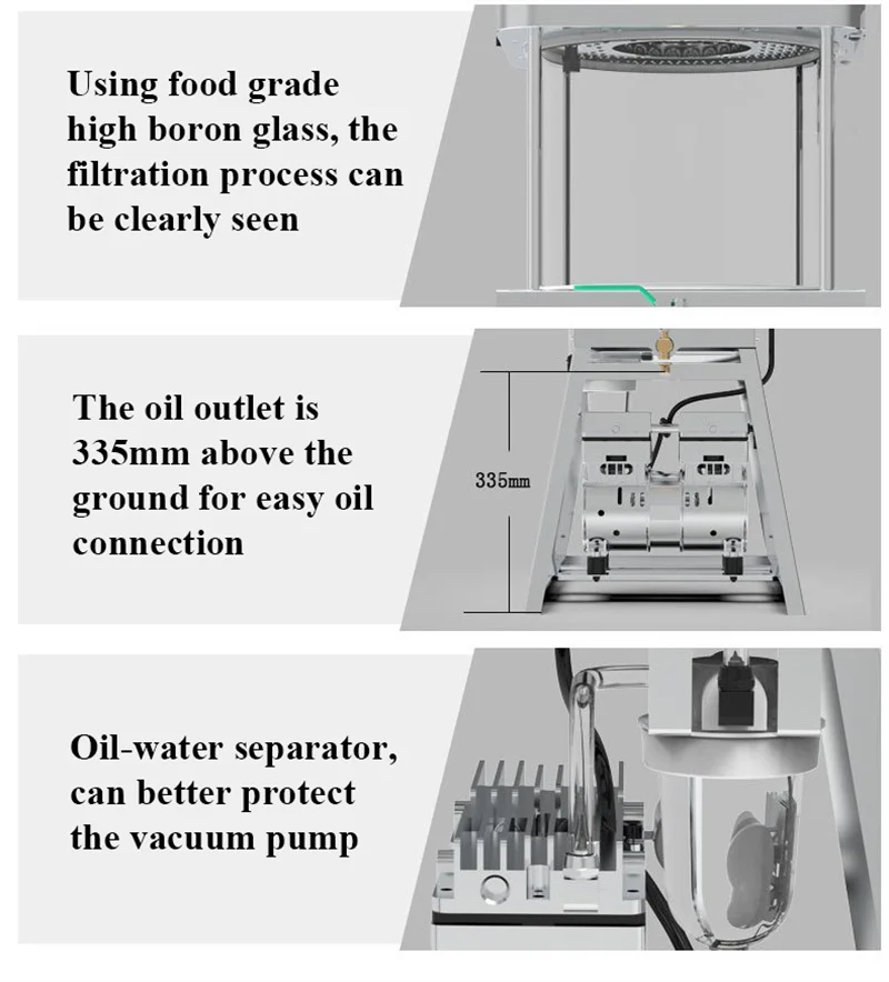 Commercial Oil Filter Machine With Vacuum Pump Electric Edible Oil Vacuum Filtration Machine Processing Tool
