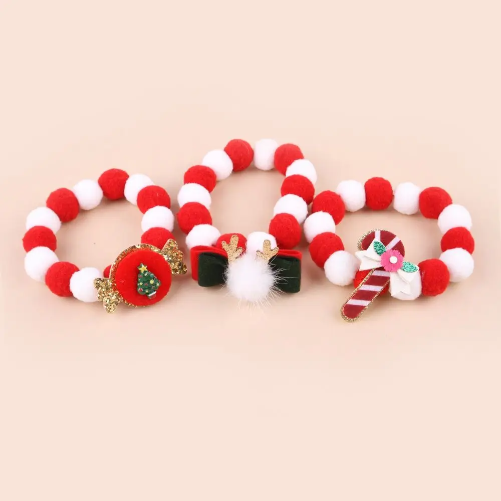 Adjustable Pet Christmas Bow Hat Soft Santa Claus/Elk Deer Cat Dogs Christmas Collar with Bell Cat Bow Tie