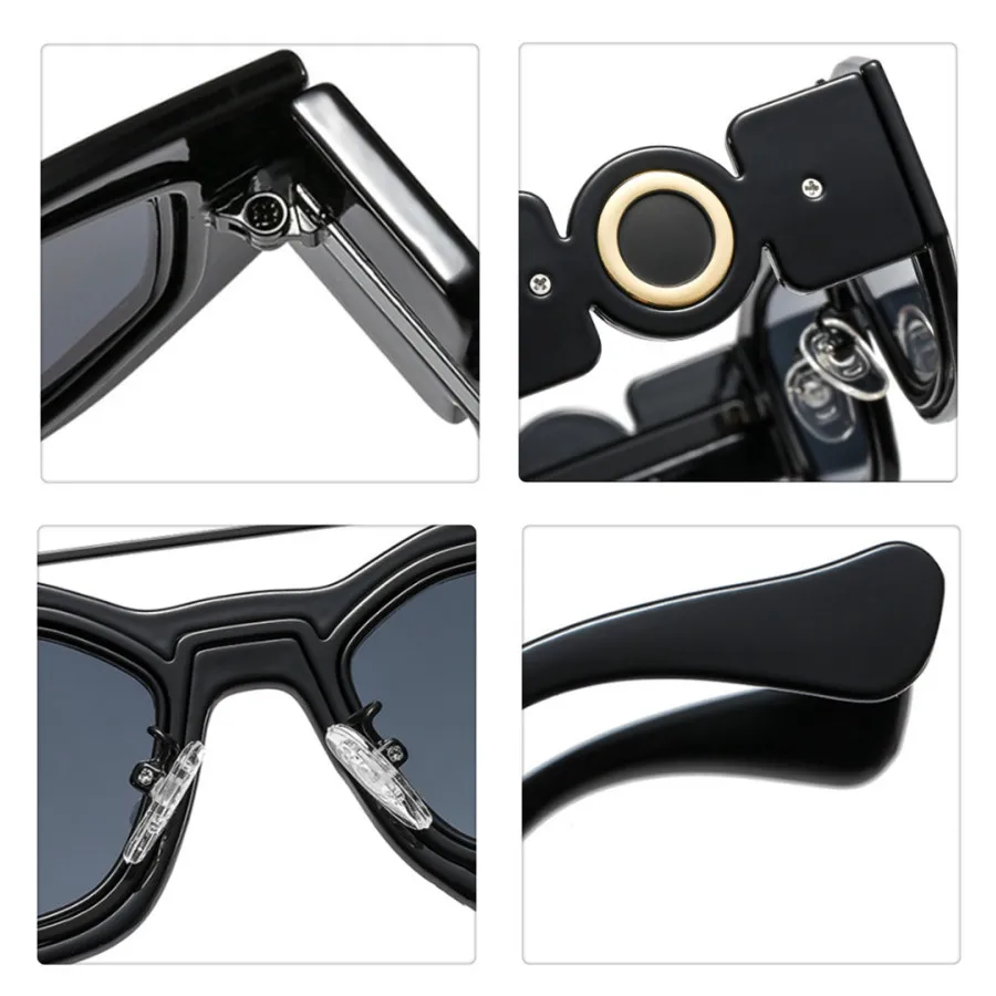 2022 Fashion Mens Sun Brand Irregular Square Small Frame Women'S Sun Glasses Retro Driving Trend Shades UV400_voghion.com