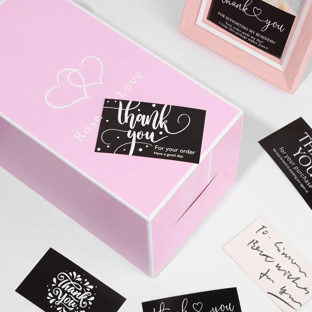 30/50pcs Package Inserts DIY Packaging for Supporting My Small Business Greeting Cardstock Thank You Cards Appreciation Labels