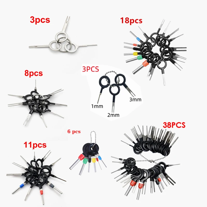 

Car Plug Terminal Removal Tool Pin Extractor Kit Electrical Wiring Crimp Connector For Car Plug Repair Multiple Combinations